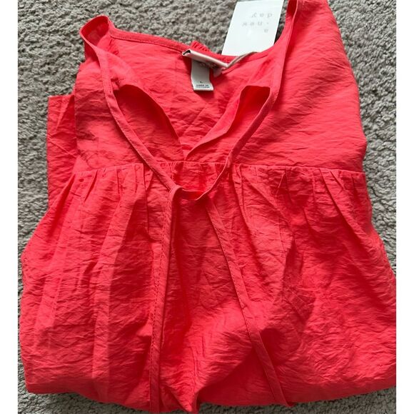 A New Day Women's Long Sleeve V-Neck Blouse Red Size L Casual NWT - Picture 4 of 9
